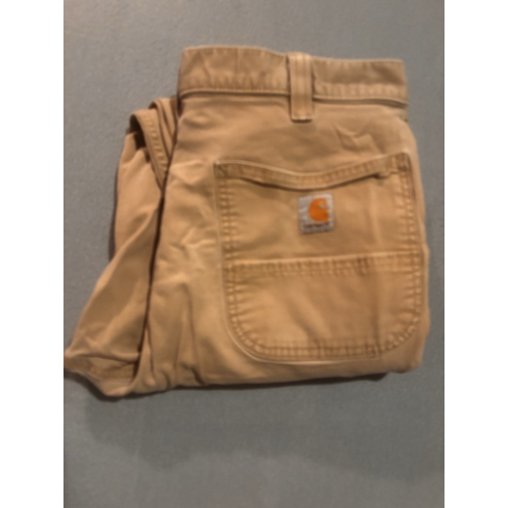 Carhartt Mens Relaxed Fit Canvas Work Pants Tan Khaki 36x30 102291 253 Utility